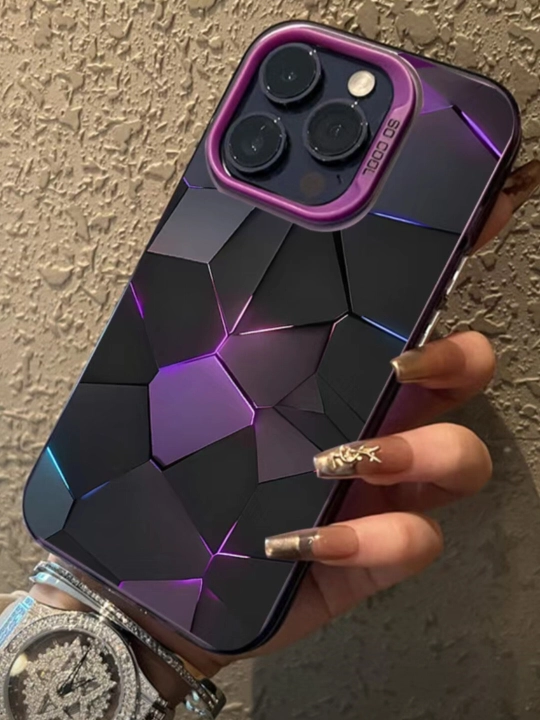 Глянцевый 3D противоударный чехол с узором для iPhone 15, 15Pro, 15ProMax, 16, 16 Pro, 16ProMax