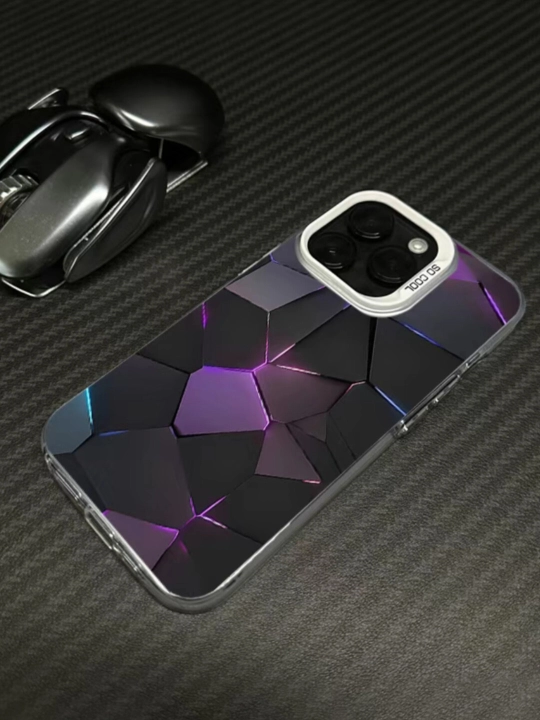 Глянцевый 3D противоударный чехол с узором для iPhone 15, 15Pro, 15ProMax, 16, 16 Pro, 16ProMax