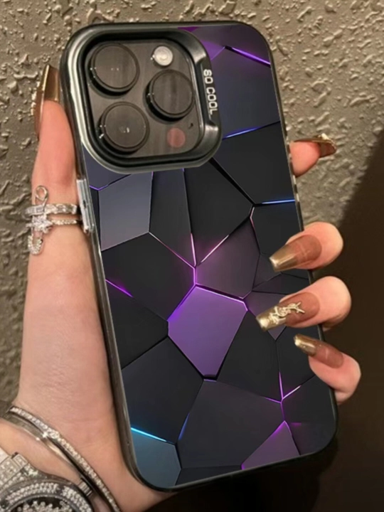 Глянцевый 3D противоударный чехол с узором для iPhone 15, 15Pro, 15ProMax, 16, 16 Pro, 16ProMax
