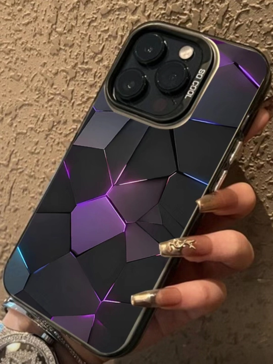 Глянцевый 3D противоударный чехол с узором для iPhone 15, 15Pro, 15ProMax, 16, 16 Pro, 16ProMax