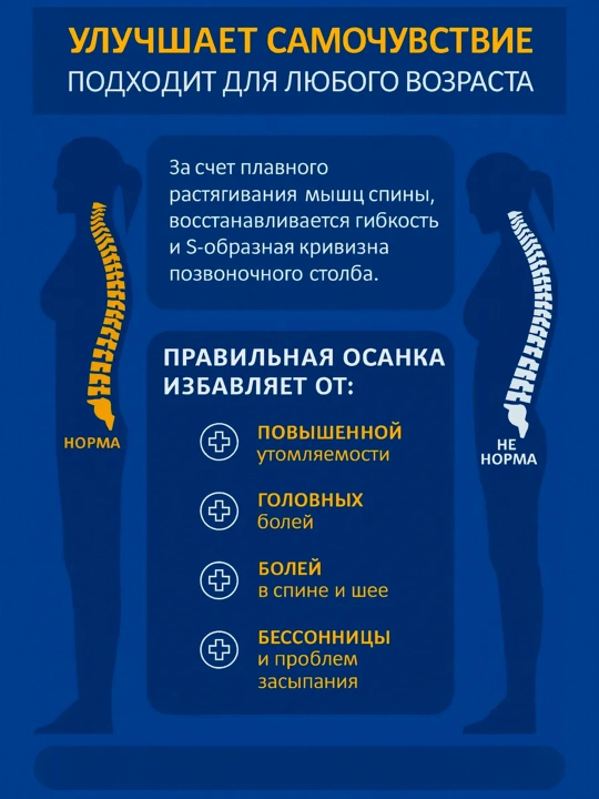 Ortopedik massajor trenajyor mostik bel, tana, bo'yin uchun