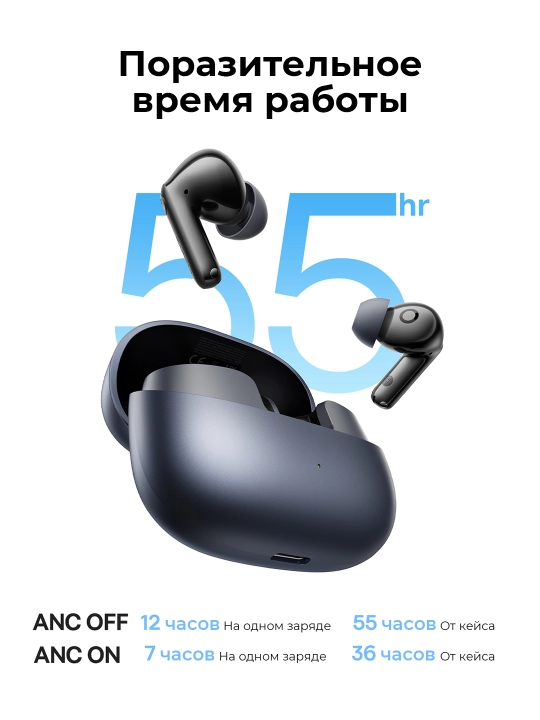 Simsiz quloqchinlar Baseus Bass BP1 Pro TWS, ANC, LDAC, 55 soat