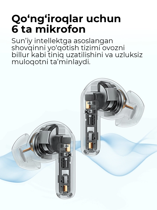 Simsiz quloqchinlar Baseus Bass BP1 Pro TWS, ANC, LDAC, 55 soat