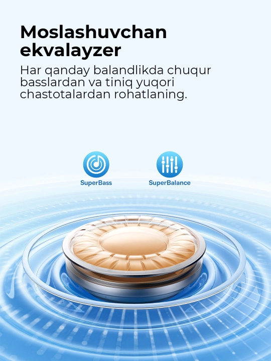 Simsiz quloqchinlar Baseus Bass BP1 Pro TWS, ANC, LDAC, 55 soat