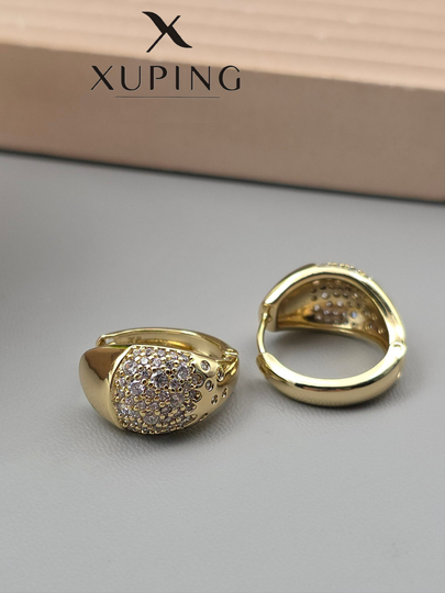 Кольцевые серьги для девочек и женщин, Xuping — 1001PRT-XUPINGK3-ЖЕЛТ
