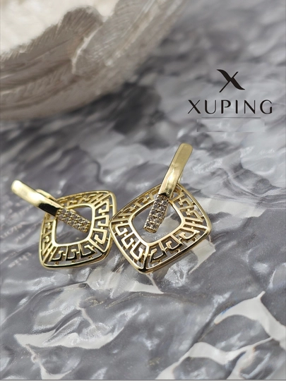 Серьги для девочек и женщин, Xuping — 1001PRT-XUPINGT-ОРАНЖ
