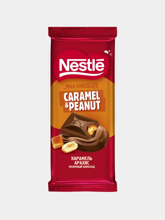 Шоколад Nestle Карамель и Арахис, 82 г - 