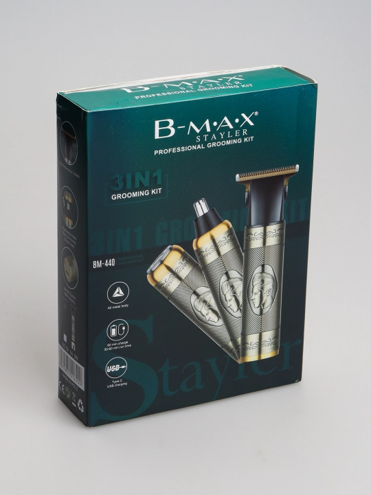 Soch va soqol olish uchun simsiz trimmer-mashinka B-MAX