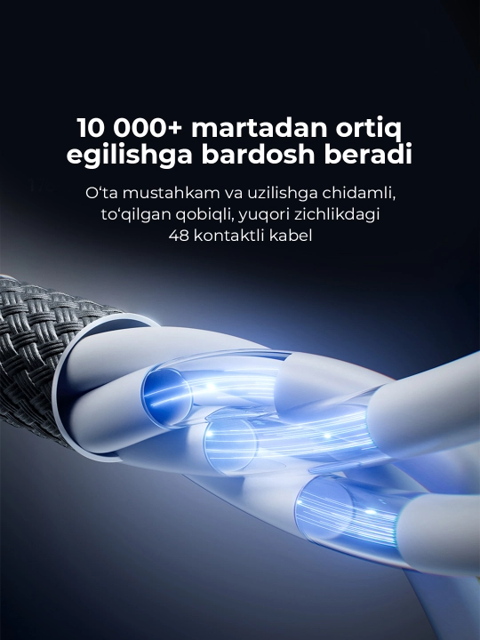 Kabel Baseus Versatile Two-for-Two 4 in 1 USB Type-C, Lightning, USB Type-A, 1 va 2 metr