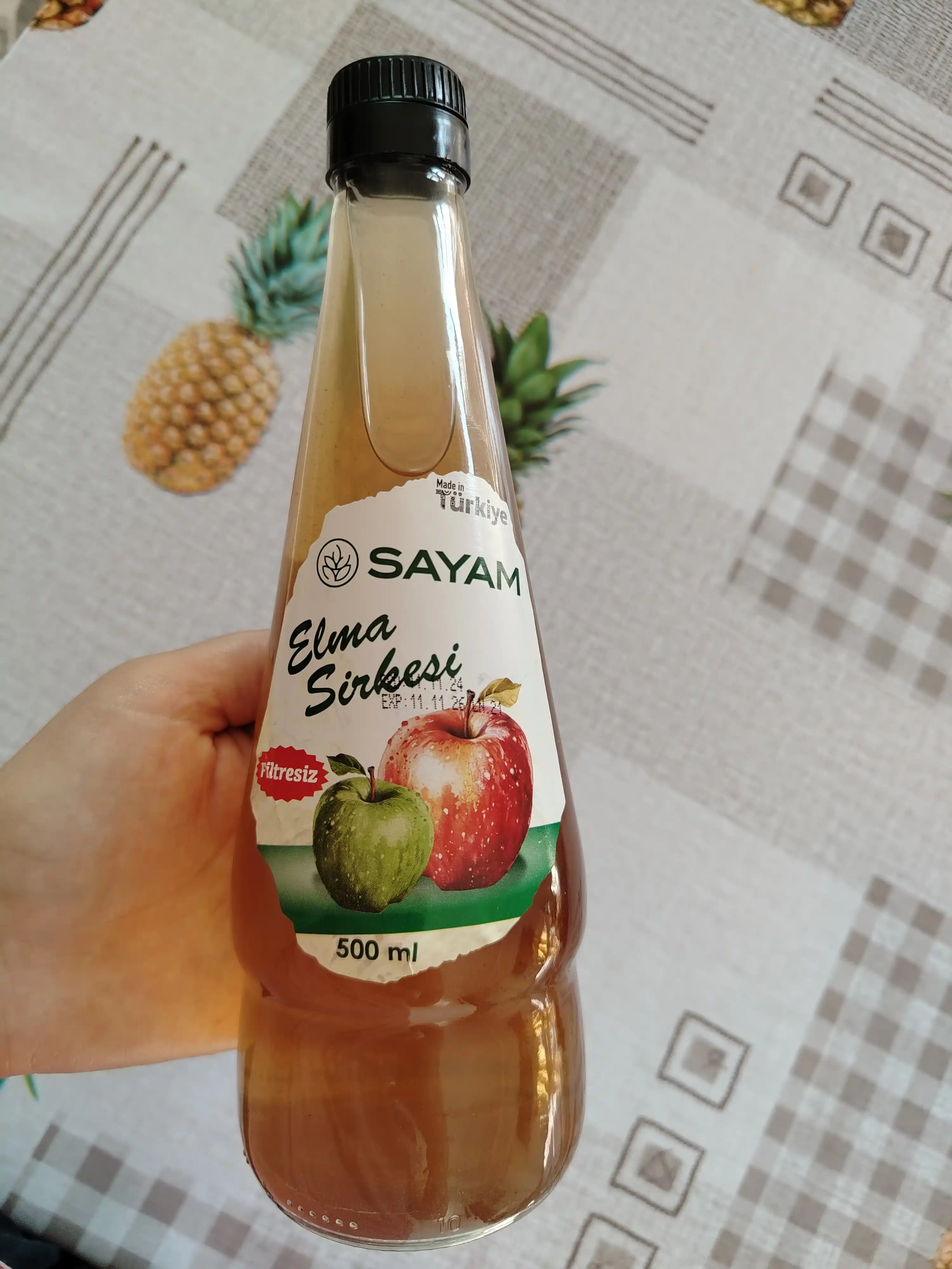 Olma sirkasi, Sayam, organik, filtirlanmagan, 500 ml, Turkiya