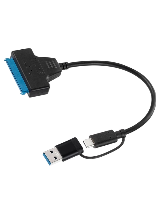 Aдаптер USB-SATA Type-c кабель-переходник USB 3.0 для SSD-HDD 2'5