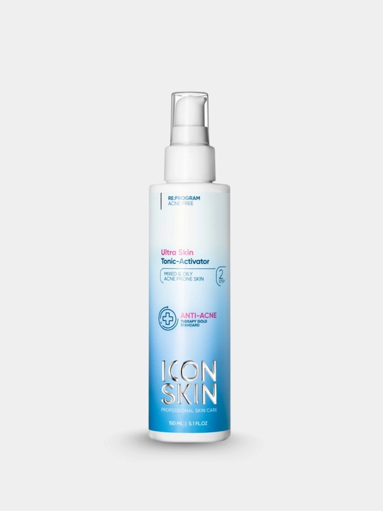 ICON SKIN Тоник для лица- увлажнение, сияние, лимфодренаж, анти-акне, защита кожи, 150 мл