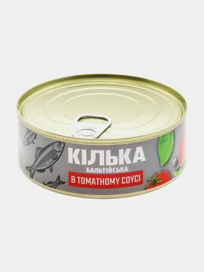 Килька в томатном соусе BANGA, 240 г, ж/б с ключом — GERMAN-BAN1