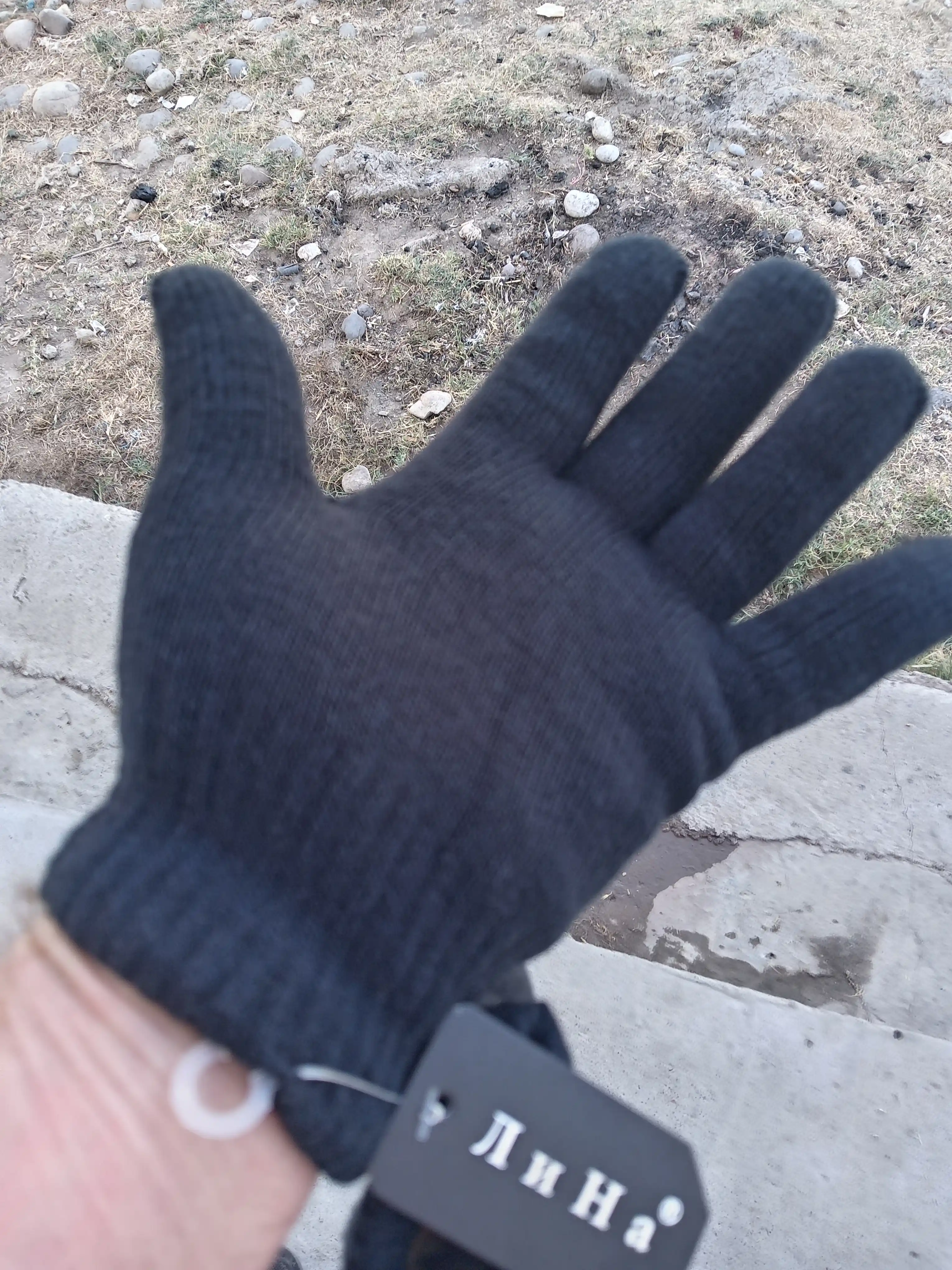 Erkaklar uchun qishki qalin qo‘lqoplar, eko-charm, sensorli, issiq mo‘ynali, katta o‘lcham