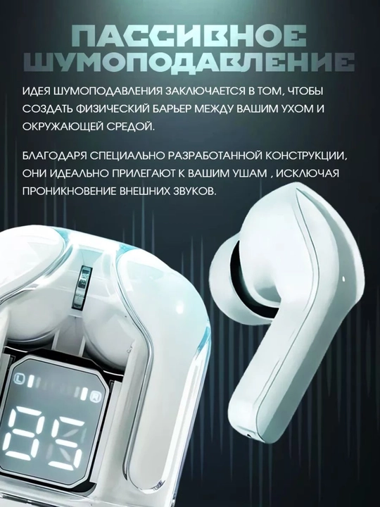 Simsiz quloqchinlar displeyli, mikrofonli, shovqinni kamaytiruvchi – Bluetooth 5.3