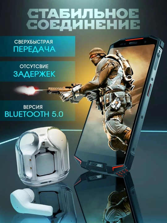 Simsiz quloqchinlar displeyli, mikrofonli, shovqinni kamaytiruvchi – Bluetooth 5.3