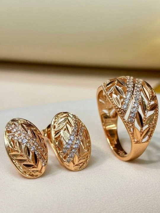 Набор Xuping: кольцо и серьги из stainless steel в подарочной коробке
