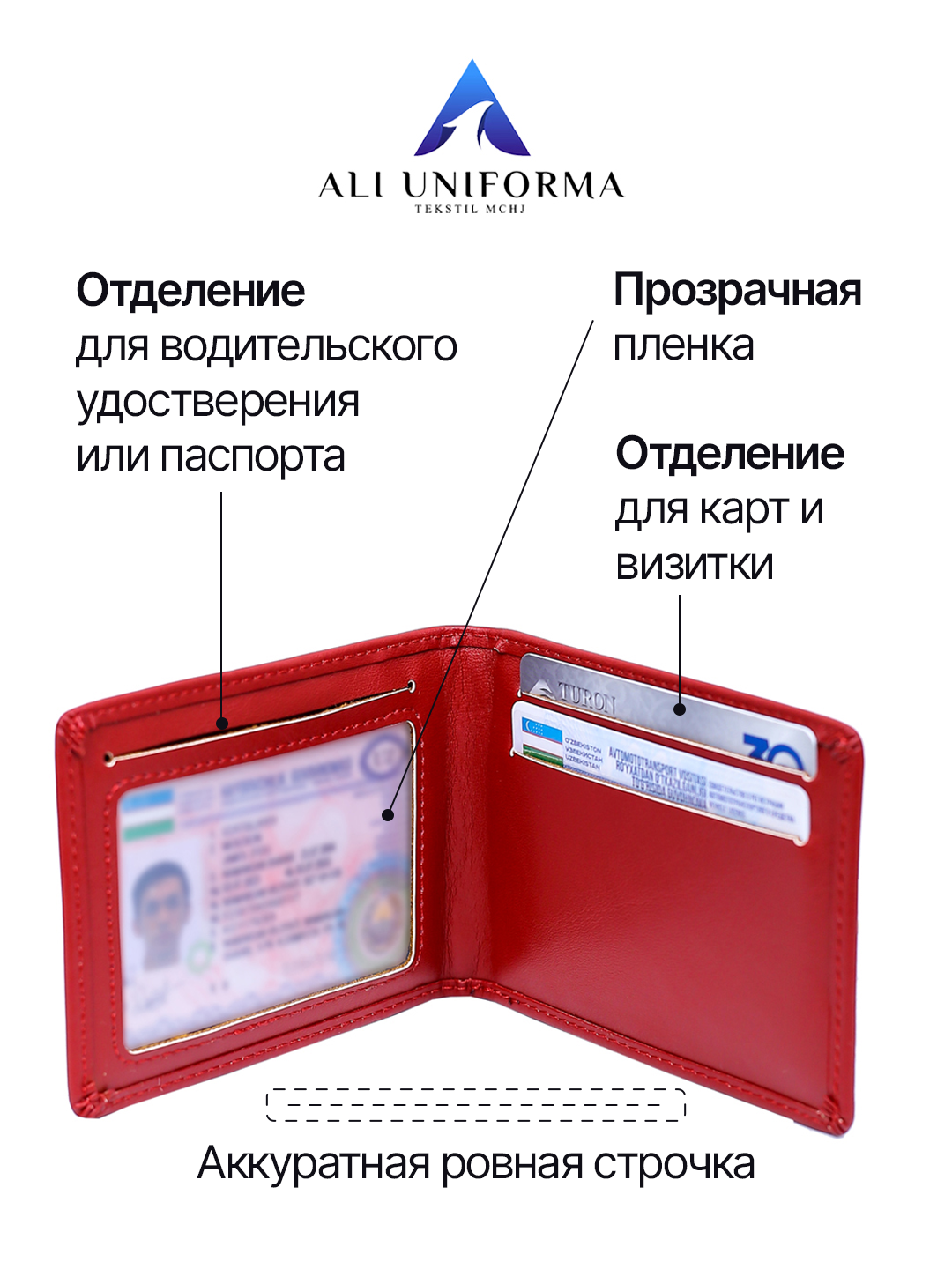 Портмоне для удостоверений личности, ID карт, документов