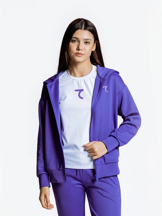 Ayollar hudi 7SABER Comfort Line Hoodie to'qima kofta molniyali - 