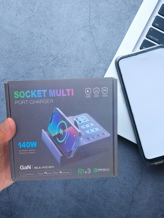 WLX-H11 72W ko‘p portli zaryadlovchi USB-C/USB-A + 15W simsiz tez zaryad