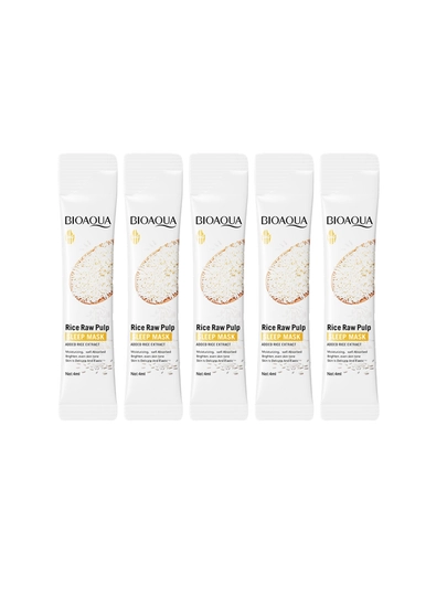 Маска для лица, Bioaqua, 5 в 1, ночная, увлажняющая, омолаживающая, рисовая, отбеливающая, 5 шт