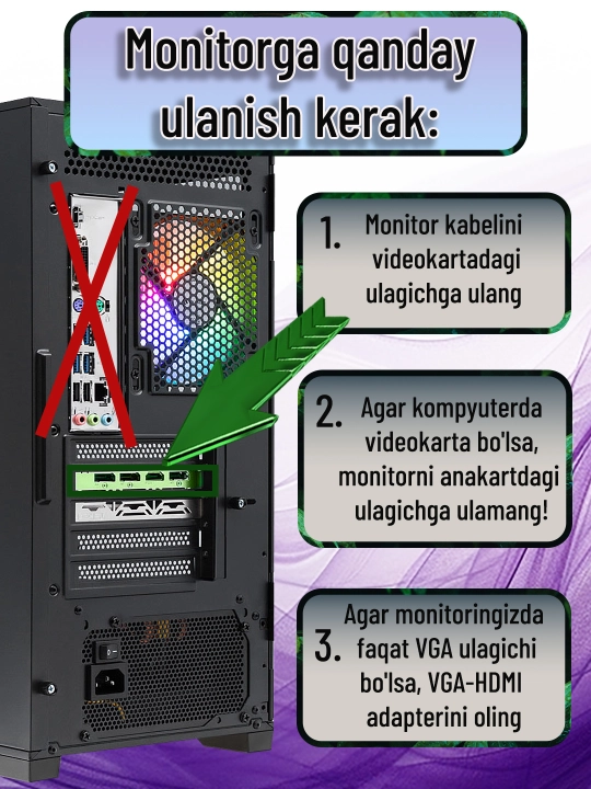 O‘yin kompyuteri, Core i3-12100F / RTX 2060 Super videokartasi - zamonaviy o‘yinlar uchun kuchli kompyuter