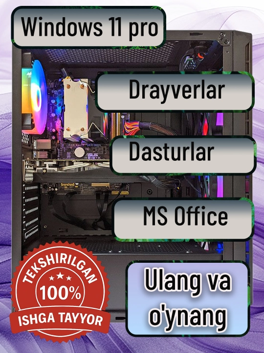 O‘yin kompyuteri, Core i3-12100F / RTX 2060 Super videokartasi - zamonaviy o‘yinlar uchun kuchli kompyuter