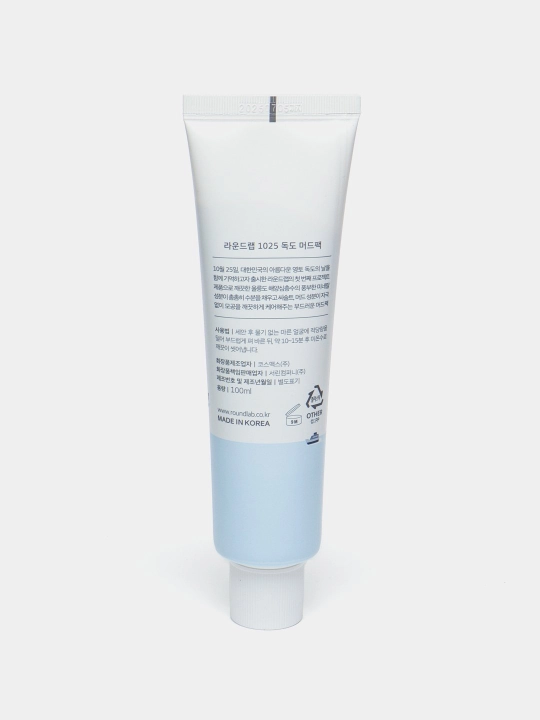 Barcha turdagi teri uchun tozalovchi loyli niqob Round Lab 1025 Dokdo Mud Pack, 100 ml