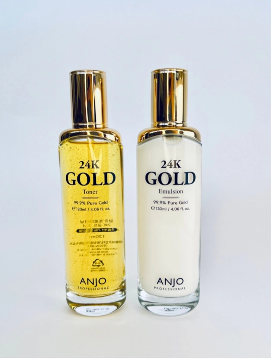 Anjo 24K Real gold Anti-Age - корейский косметический набор, увлажняющий и омолаживающий