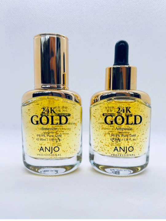 Anjo 24K Real gold Anti-Age - корейский косметический набор, увлажняющий и омолаживающий