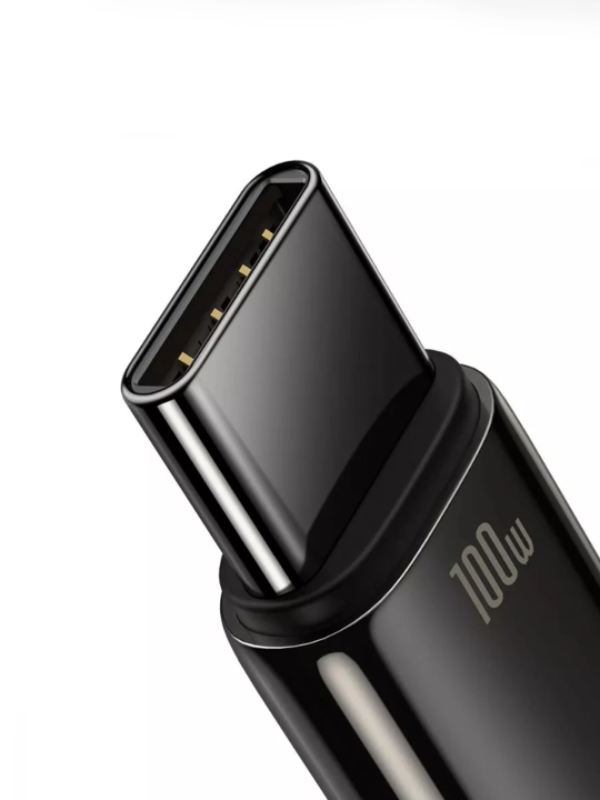 USB-C 3А  oy oq uchun USB-А tez zaryadlash kabel USB-Series baseus Silky, 2 m