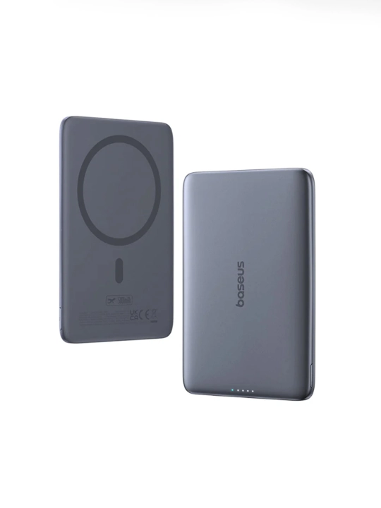 Baseus PicoGo AM41 Ultra-Slim Magnetic Power Bank batareyasi 5000 mAh 20 Vt Space Grey