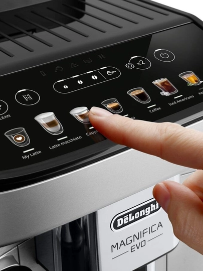 Delonghi Magnifica Evo ECAM290.85.SBX avtomatik kofemashina kapuchinato bilan