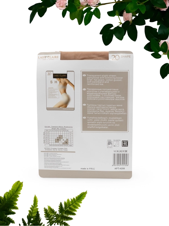 Капроновые женские колготки LADY CLAIRE SHAPE 20 DEN