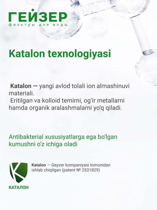 10SL ko‘mirli suv filtri, geyzer miks, 0.6 mkm blok, suvni xlordan tozalash