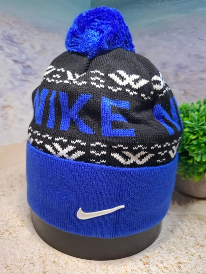Шапка спортивная, с помпоном, мужская, NIKE — SHAPKAD-NIKESHAPKA-ГОЛУБ-60