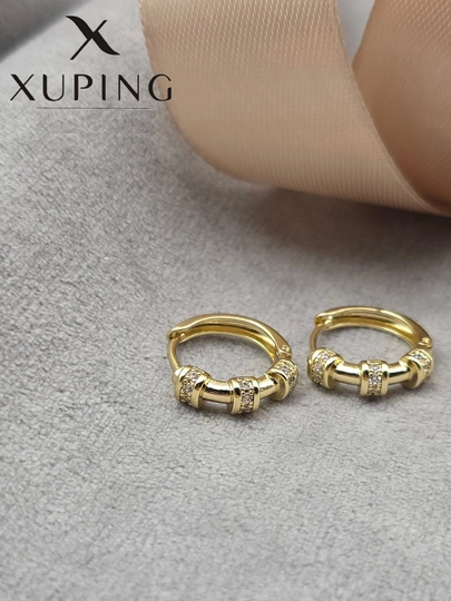 Кольцевые серьги для девочек и женщин, Xuping — 1001PRT-XUPINGK3-БЕЖМЕЛ