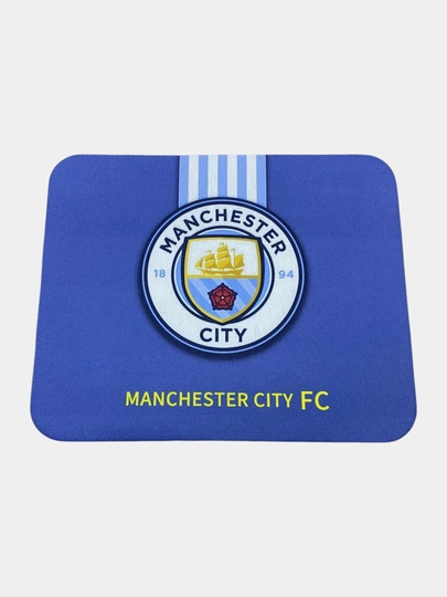 Коврик для мыши, коврик с изображением Barcelona и Manchester City, 180*220 мм — MOBIGO-KOVBARCACITY-ГОЛУБ