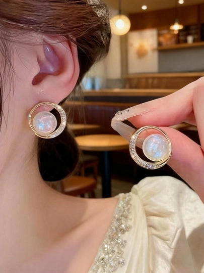 Серьги женские, жемчуг, гвоздики — SMARTIZ-ЖЕМЧУГСЕРЬГИ1500-ГОЛУБ