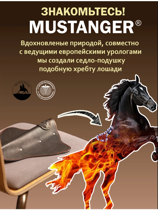 Prostatit va gemorroyning oldini olish uchun D tomonidan ortopedik avtosedlo Mustanger