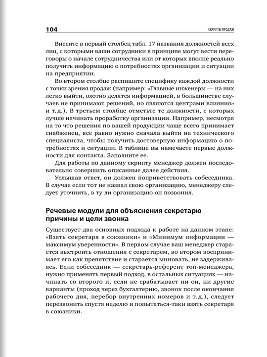 Скрипты продаж