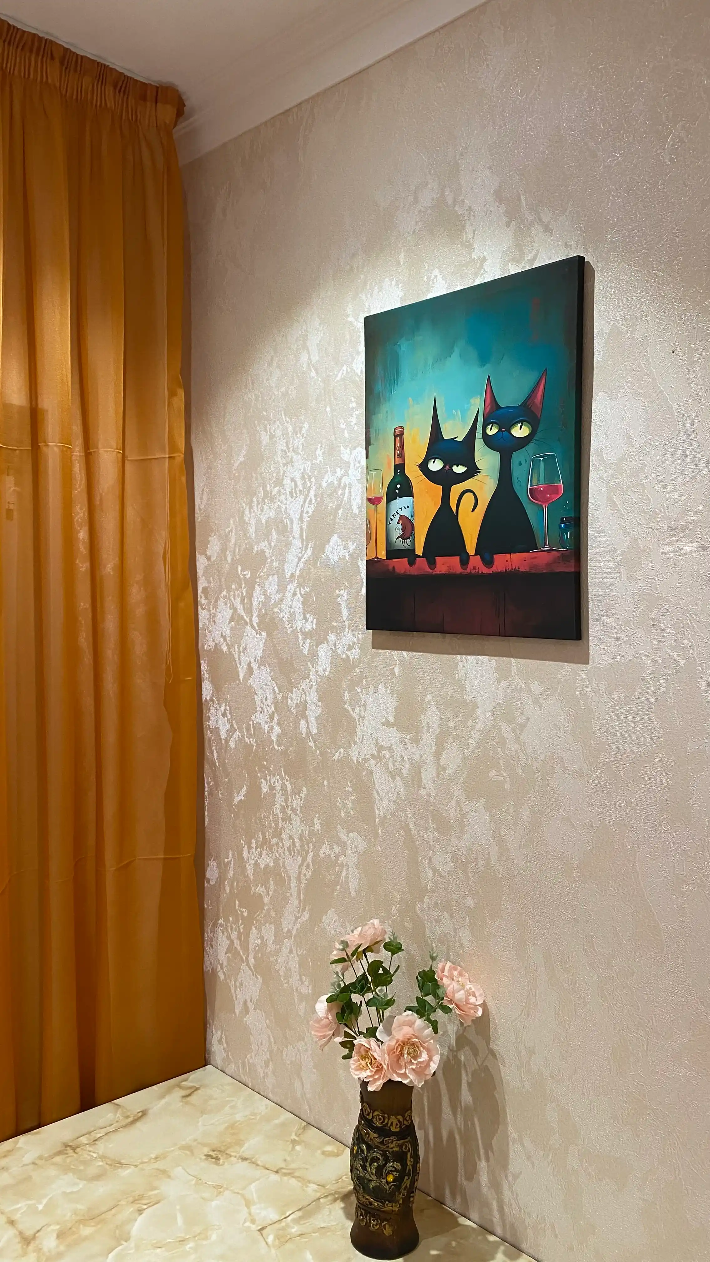 Interyer rasm ARTERY, holstga bosilgan kartina, yog‘och podramnikli poster, 40 × 50 sm