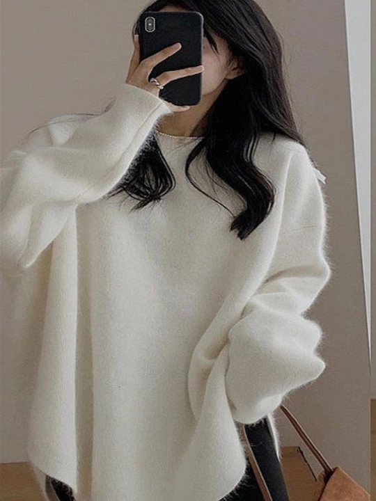 Свитер женский Elly Fashion свободного кроя с округлым подолом