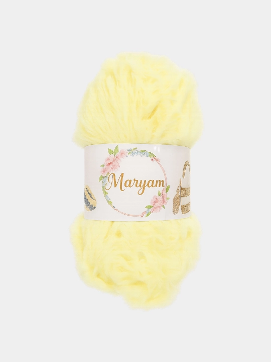To‘qish uchun mo'yna ip Maryam, 100% poliester, 100 gr, 60 m - 