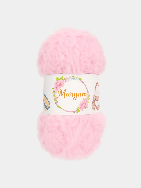 To‘qish uchun mo'yna ip Maryam, 100% poliester, 100 gr, 60 m - 