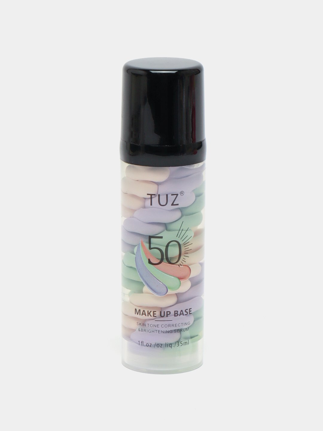 Uch rangli makiyaj uchun TUZ 50 bazasi, Yuz praymeri, yuz bo'yanish bazasi, 35 ml