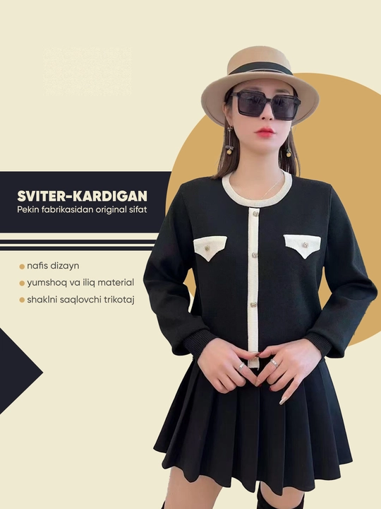 Ayollar kardigan sviteri, Pekin fabrikasidan jemper - 