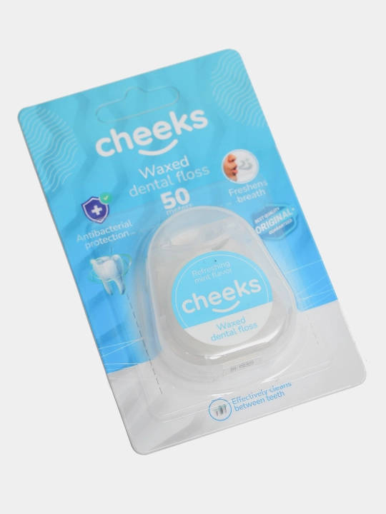 Mentol ta’mli Cheeks tish ipi, Flosser, tish tozalash vositasi, 50 metr