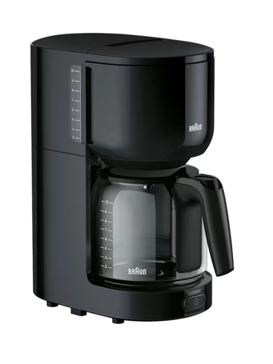 Braun KF3120BK tomchili kofe mashinasi, 1.25 litr, 1000 Vt, isitish funksiyasi