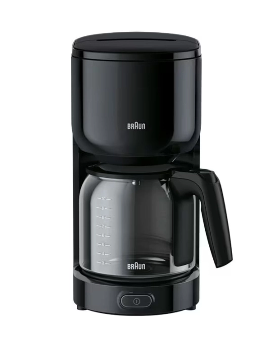 Braun KF3120BK tomchili kofe mashinasi, 1.25 litr, 1000 Vt, isitish funksiyasi